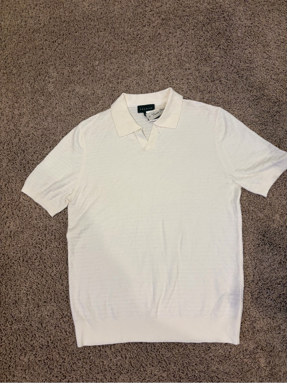 Premise Cream Short-Sleeve Polo Shirt